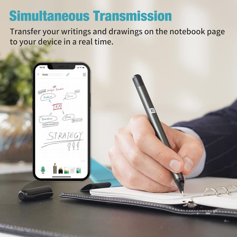 SANTHOME مجموعة دفتر ملاحظات وقلم سانثوم إيتيرنيتي A5 القابلة لإعادة الاستخدام - Image 2