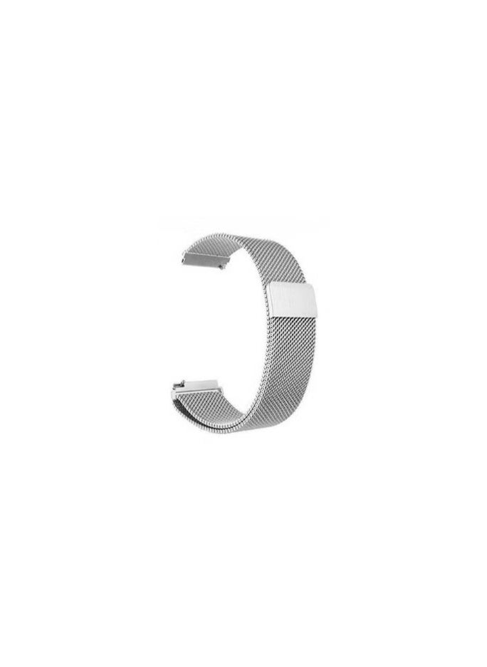 CATANES - Samsung Galaxy Watch Active / Active 2 / Galaxy Watch 4 / Watch 4 Classic Milanese Stainless Steel Band 20mm Replacement Strap Silver - Image 1