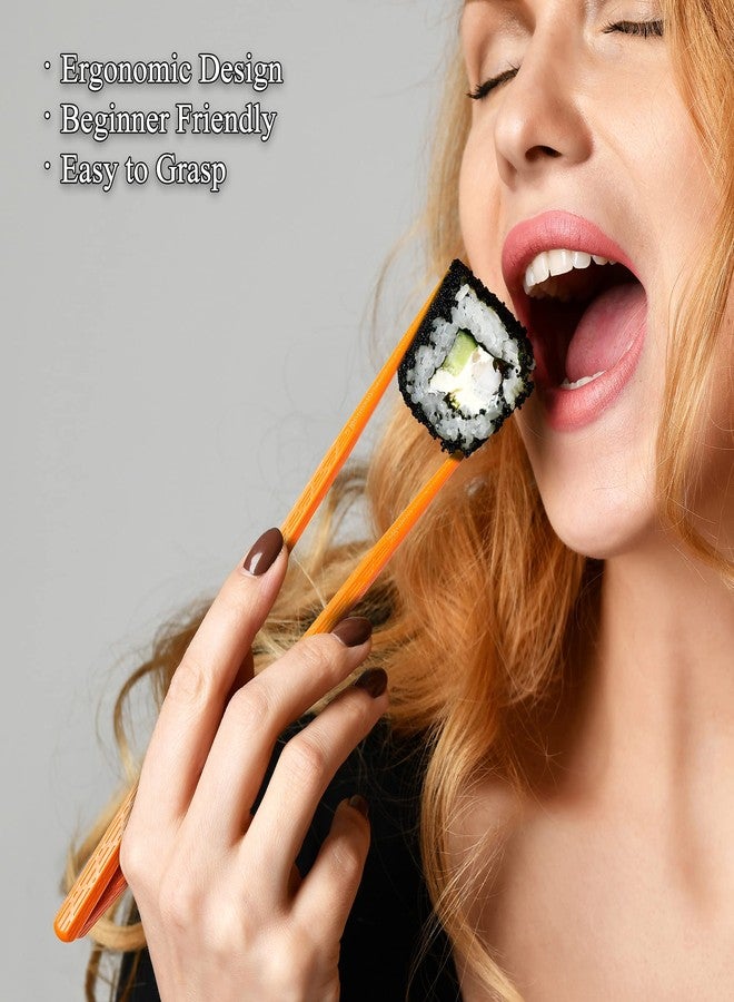 SUPJOYES 5-Pairs Colorful Reusable Chopsticks: Japanese Chinese Fiberglass Chopsticks Dishwasher Safe, Japanese Stick Gift Set with Gift Box, Non-Slip Chop Sticks - Image 4