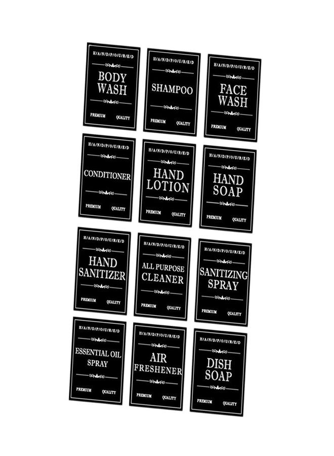 ATORSE 12x Soap Labels for Bottles Kitchen Cleaning Labels for Bathroom Accessories - Image 1