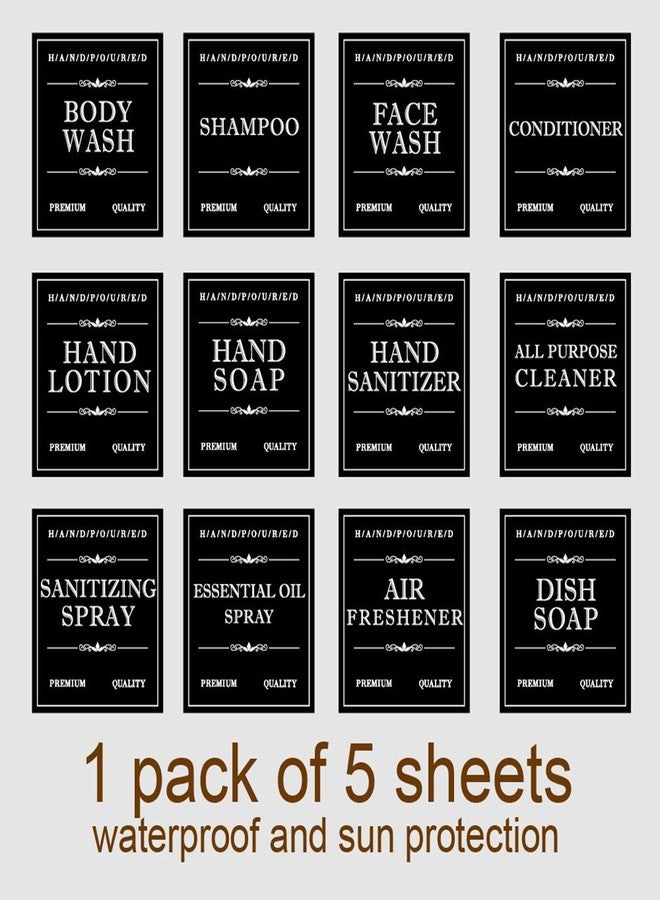 ATORSE 12x Soap Labels for Bottles Kitchen Cleaning Labels for Bathroom Accessories - Image 5