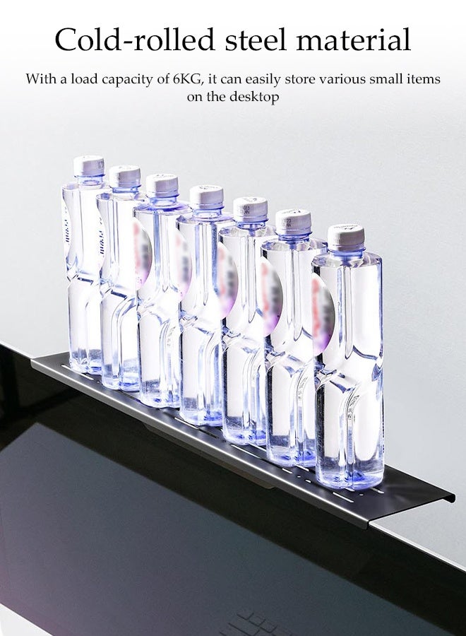 DUNISO TV Top Shelf，TV Screen Top Storage Stand，Adjustable Screen Shelf Floating Stand，Sturdy and Durable，for Media Box, Game Console, Router TV, Camera Frames Remote，60*10cm，Black - Image 3