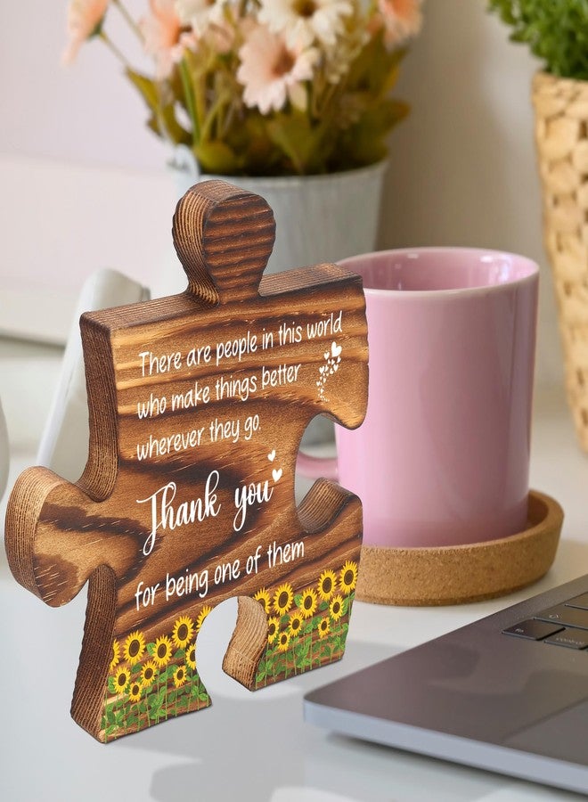 FTONENI Thank You for Being One of Them Wood Puzzle Desk Decor Sign - FSE375 - Image 5