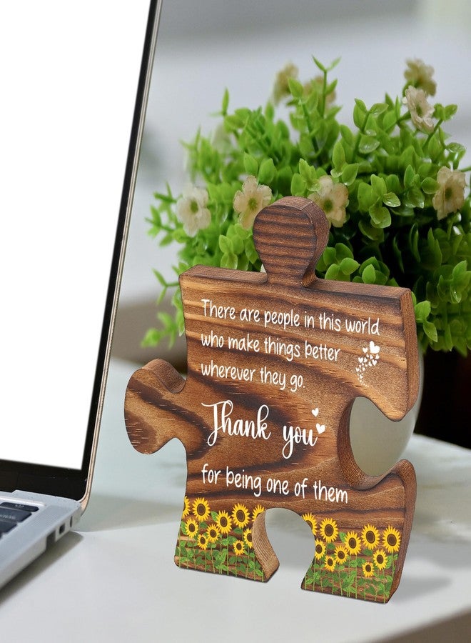 FTONENI Thank You for Being One of Them Wood Puzzle Desk Decor Sign - FSE375 - Image 3
