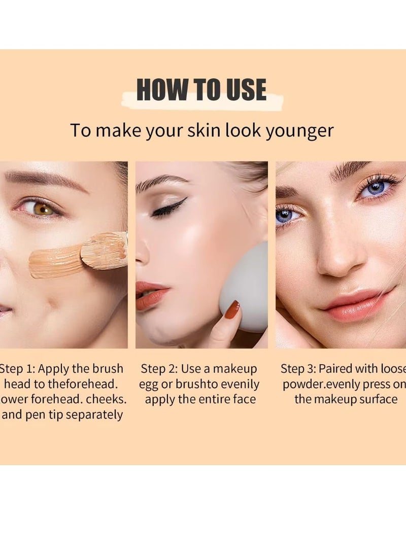 HelloKiss - Liquid Concealer Full Coverage Shaping Concealer Anti Eye Wrinkle Advanced Concealer for Face Blemishes Conceal Dark Circle Cover Acne Scars Pimples and Enlarged Pores Cream Contour 03 - Image 1