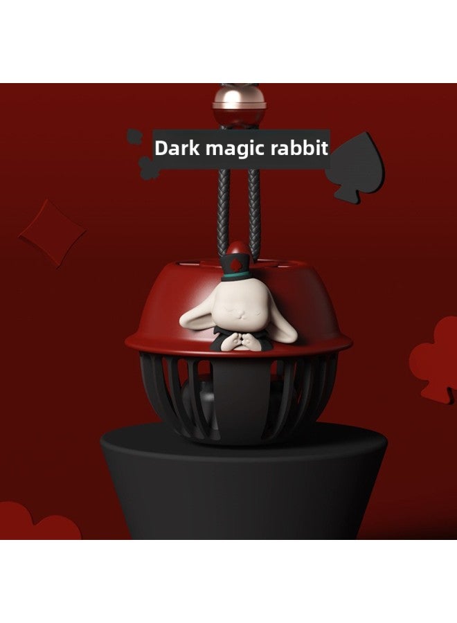 general Summer Mini Fan Cute Pet Small Fan Bladeless USB Charging Hanging Neck Fan Portable Silent Fan-Color:Gl990 【dark Magic Rabbit】 Hanging Fan - Image 1