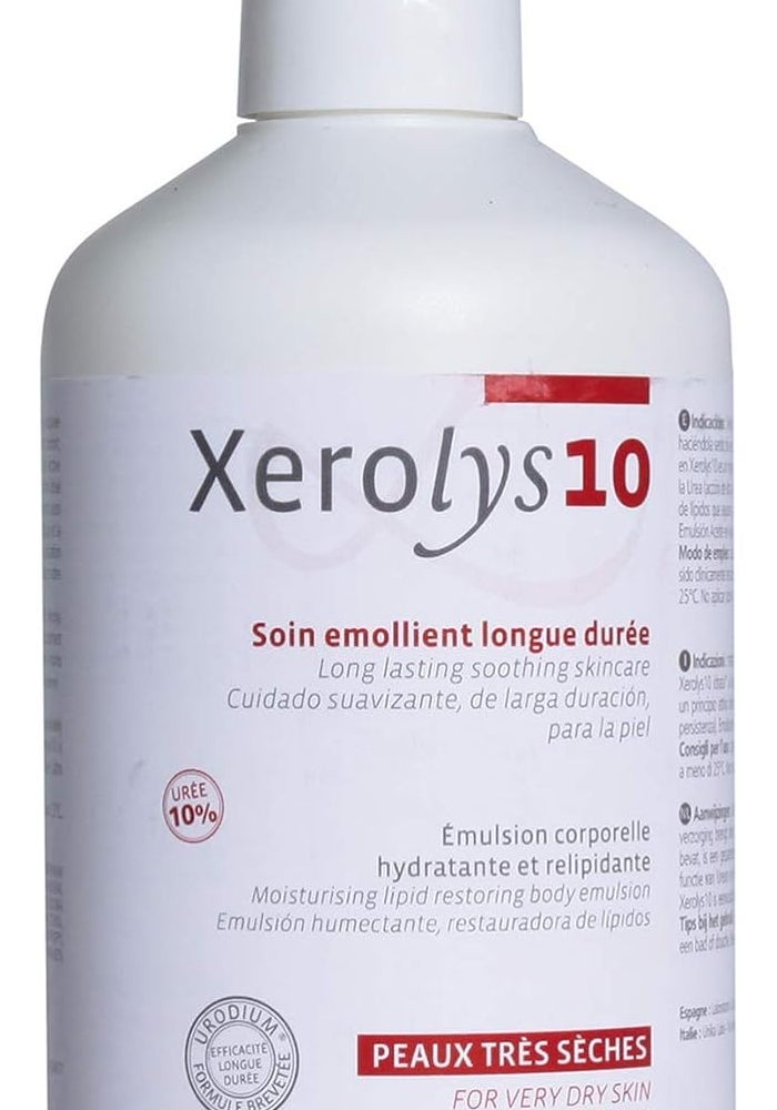 LYSASKIN Xerolys 10 Moisturizing Lotion with Pump - 200ml Urea 10% Hydrating Emulsion for Very Dry Skin