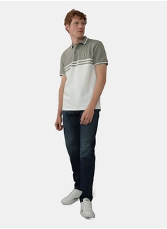 American Eagle Logo Striped Short Sleeve Polo Shirt  - Image 1