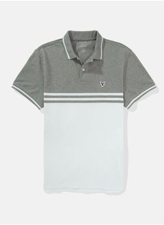 American Eagle Logo Striped Short Sleeve Polo Shirt  - Image 4