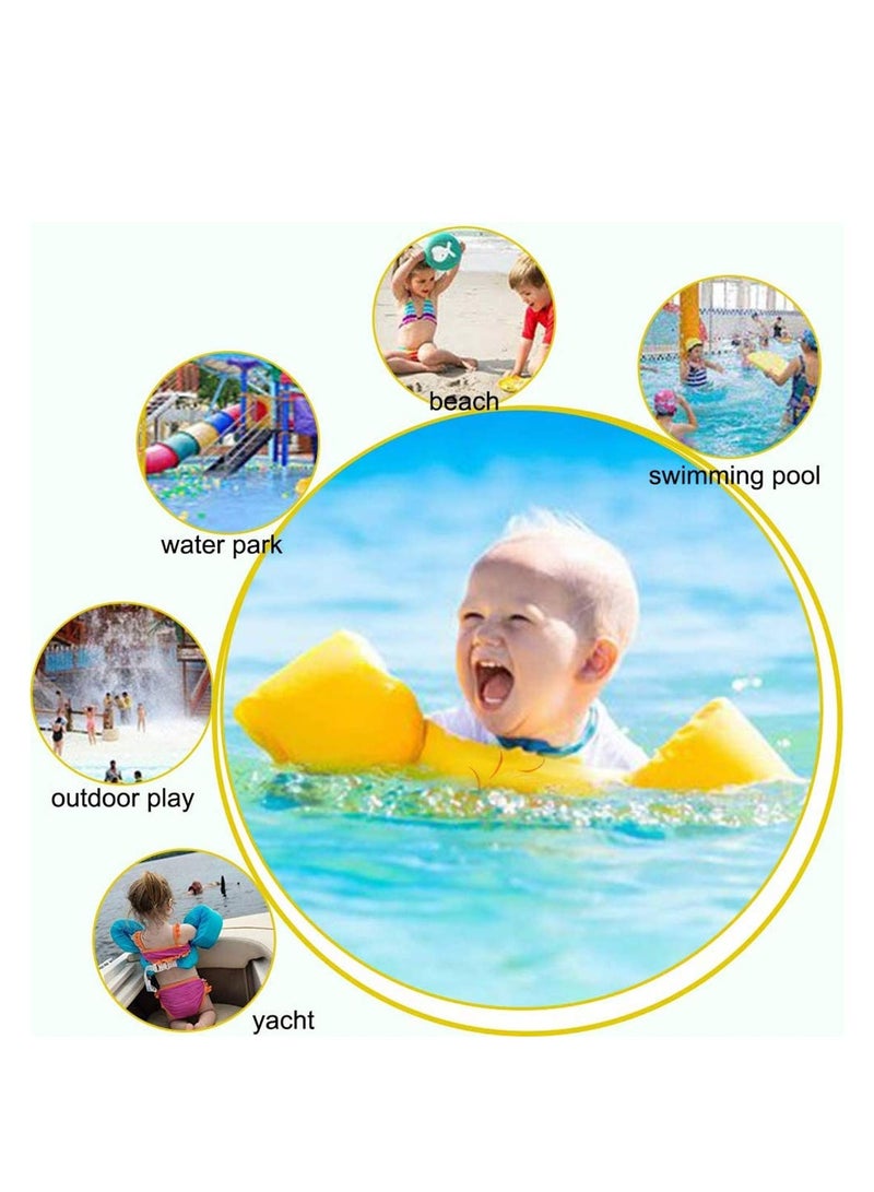 SOLARAE Swimming Arm Bands Float Vest, Swimming Float Vest, Swim Training Jacket, Arm Bands Kids For Girls and Boys 2-6 Year 0ld to Swim-Yellow - Image 3