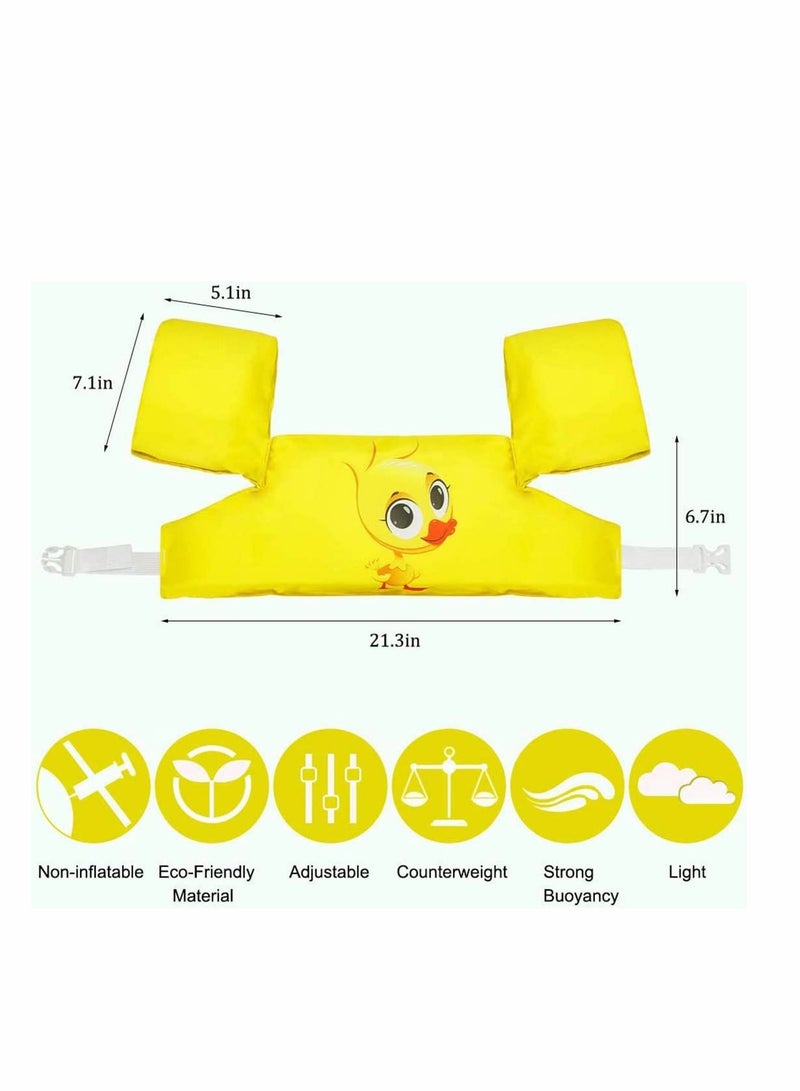 SOLARAE Swimming Arm Bands Float Vest, Swimming Float Vest, Swim Training Jacket, Arm Bands Kids For Girls and Boys 2-6 Year 0ld to Swim-Yellow - Image 4