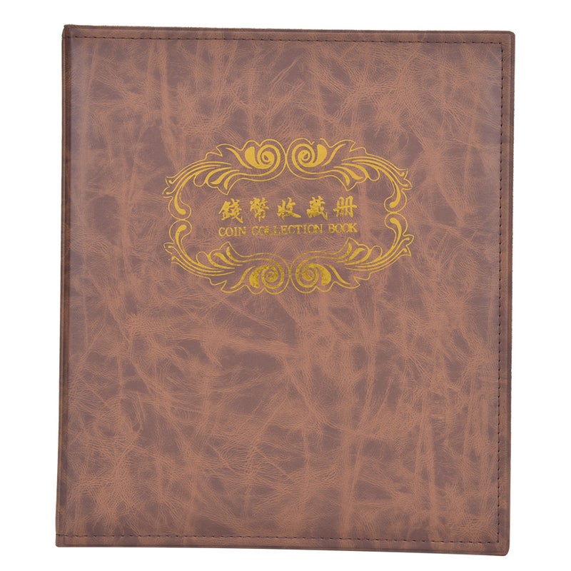 Coin Album: Brown PU Leather Cover - Double-sided Sewing Low Temperature Resistance Banknote Holder for Money And Coin Collectors Empty Case Holds Up To 40 Pages Paper Money - Image 5
