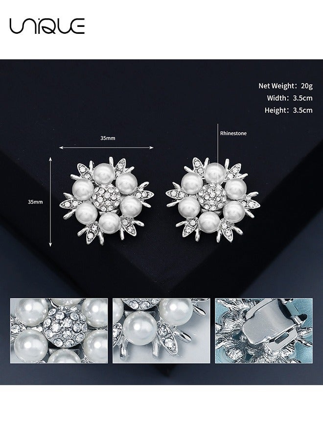 يونيك مشبك انفصال زهرة الأحذية مشابك، 2 جهاز كمبيوتر شخصى سبيكة الحذاء كليب أحجار الراين الأحذية، وسحر زينة الأحذية، قبعة والزفاف الزفاف الأحذية - Image 2