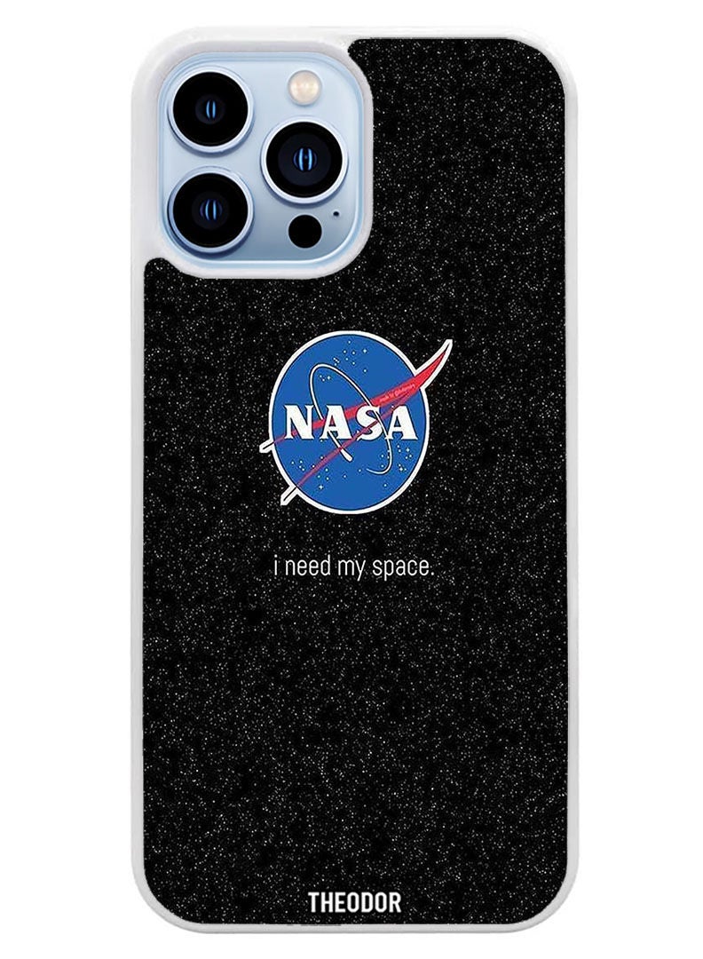 Theodor Protective Case Cover For APPLE IPHONE 14 Pro Max Nasa I Need My Space (White Bumper) - Image 1