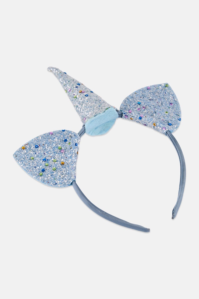 Lefties Kids Girl Glitter Headband, Blue  - Image 3