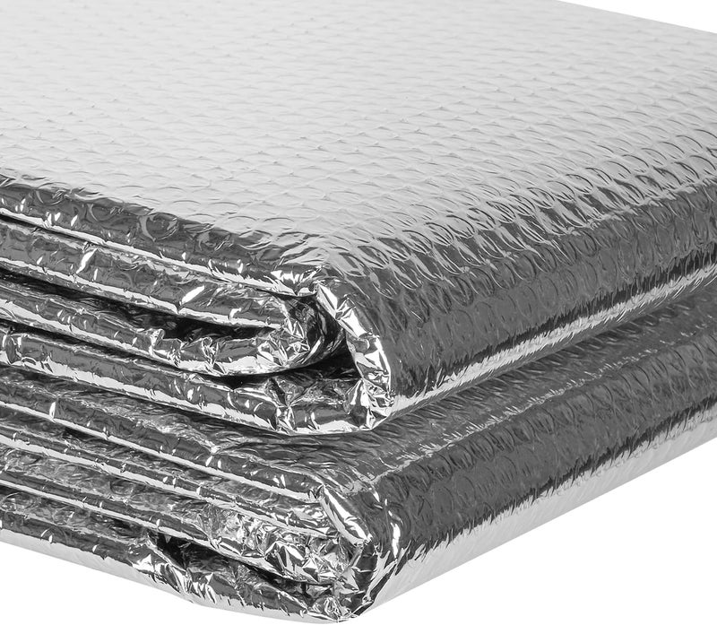 ToLanbbt Reflective Insulation Roll, 47IN x 10FT Double Bubble Wrap Insulation Sheet, 3MM Reflective Aluminum Foil Thermal Shield Radiant Barrier with 60 Pcs Adhesive Tapes for Window RV Attic Wall - Image 1