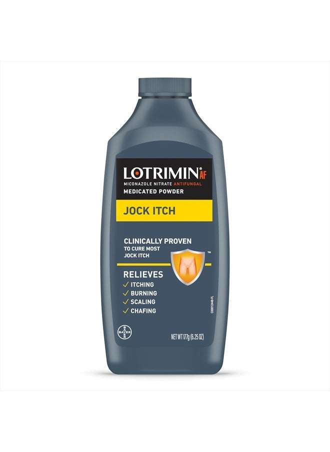 Lotrimin Antifungal Jock Itch Medicated Powder with Miconazole Nitrate, Jock Itch Treatment for Men, Women, and Kids Over The Age of 2, 6.25 oz Bottle  - Image 1