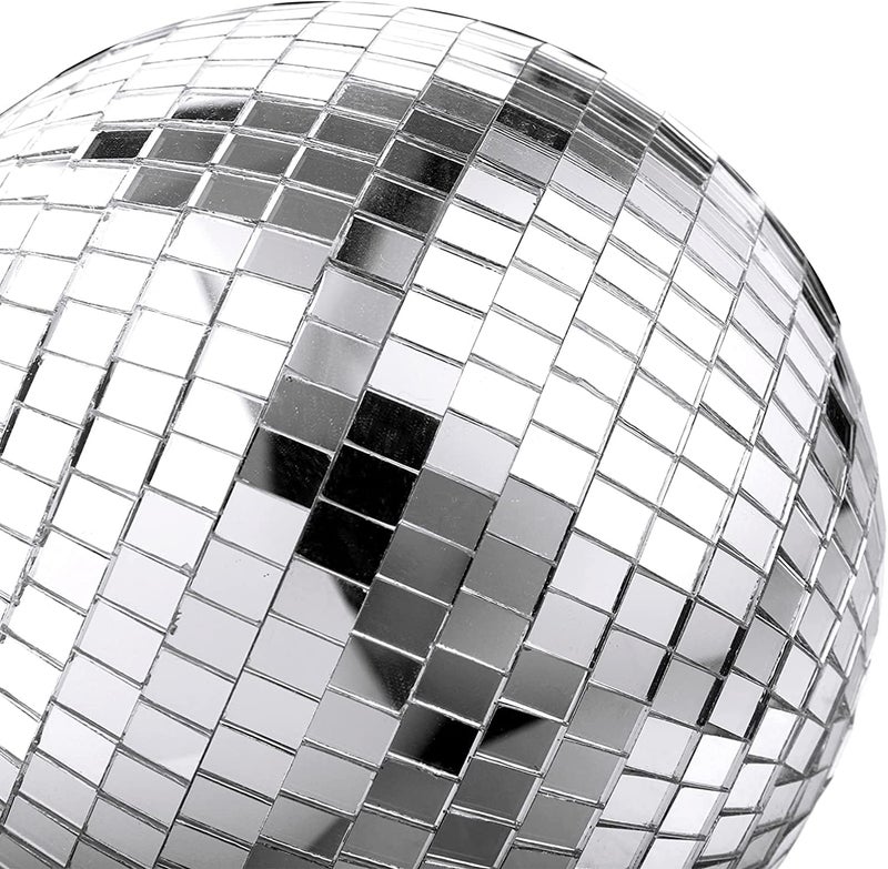 The Decor Affair كرة ديسكو مرآة 8 بوصة مع تعليق دوار - ديكور ضوء حفلة عاكس لـ DJ، أرضية الرقص، المنزل، الفعاليات - Image 2