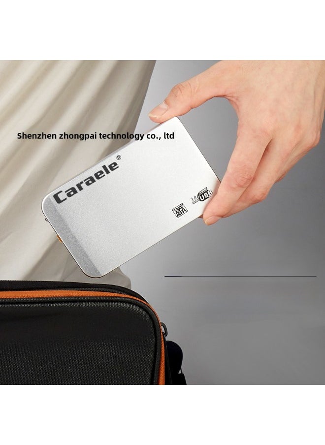 Caraele Mobile Hard Drive Usb3.0 500gb/1tb/2tb/4tb/8tb/16tb Digital Computer Storage Device High Speed Data Transfer-Capacity:500GB-Interface:Silver  - Image 5