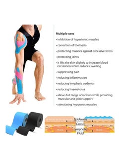 ARNOTEC Kinesiology Tape Strong Adhesive Sports Tape No Sticky Residue Easy Tear Athletic Tapes & Wraps, Bats,Tennis,Gymnastics & BoxingTape for Athletes Sports, Wrist, Ankle  - Image 2