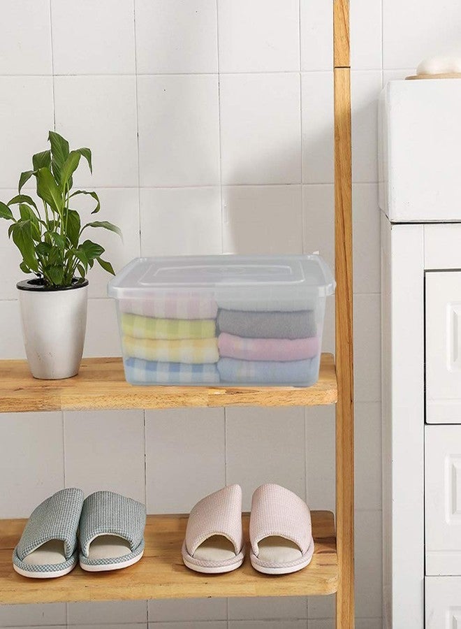 Pekky 15 Quart Plastic Storage Box, Clear Bin Organizer(2 Packs) - Image 4
