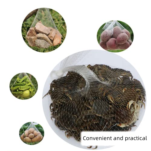 BRYHZKCM 100 pieces nylon mesh net bags reusable mesh bags, Seafood Boiling Bags,Fruit and Vegetable Produce Packaging Net,24 Inch - Image 4