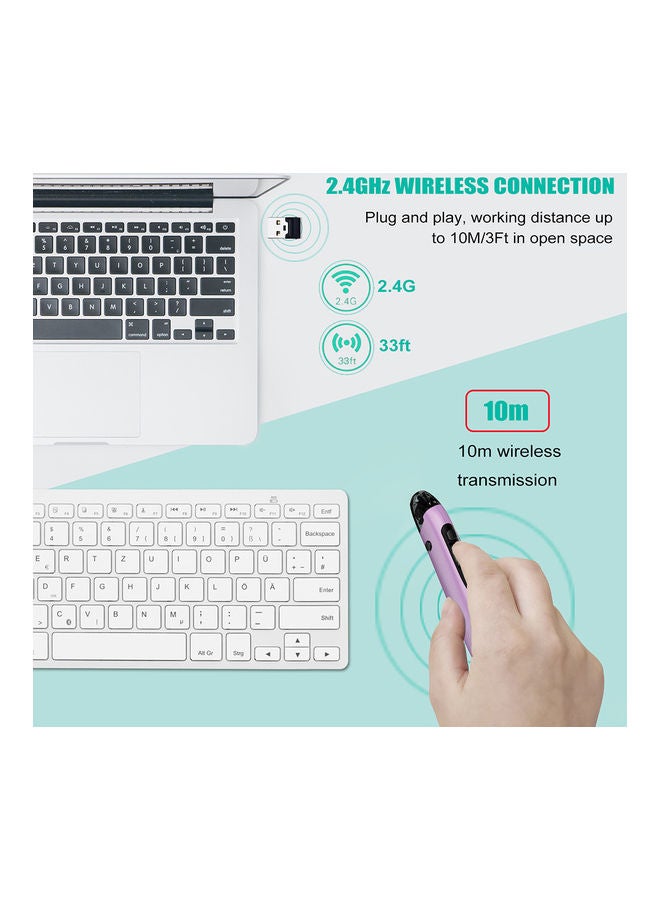 NIBEMINENT Three Mode Wireless Optical Pen Mouse Blue/Black  - Image 4