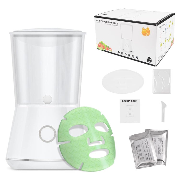 WAONIQ Face Mask Maker with 16 Pcs Collagen DIY Natural Fruit Vegetable Mask Automatic Face Mask Machine for Eye Chest Hand Neck Skin Care SPA Facial Skin