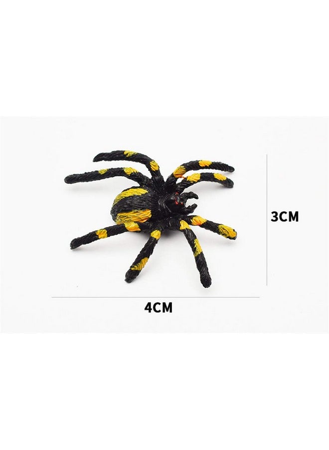 Wendy Mall Wendy Mall 10Pcs/Set Halloween Decorative Spiders Small Plastic Fake Spider Toys Halloween Party Funny Joke Prank Realistic Props (Yellow)  - Image 5