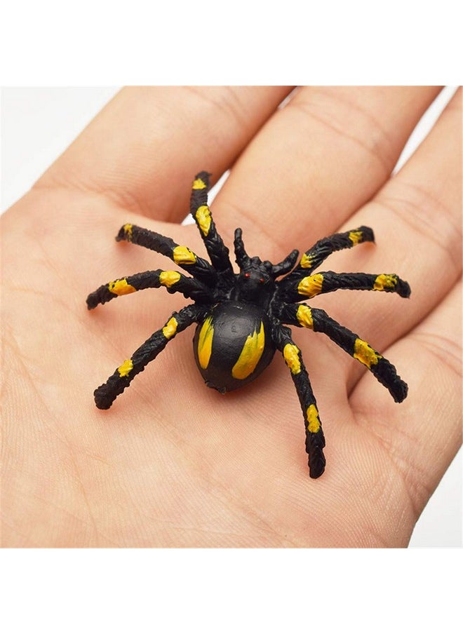 Wendy Mall Wendy Mall 10Pcs/Set Halloween Decorative Spiders Small Plastic Fake Spider Toys Halloween Party Funny Joke Prank Realistic Props (Yellow)  - Image 4