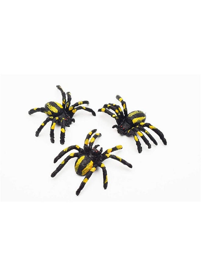 Wendy Mall Wendy Mall 10Pcs/Set Halloween Decorative Spiders Small Plastic Fake Spider Toys Halloween Party Funny Joke Prank Realistic Props (Yellow)  - Image 3