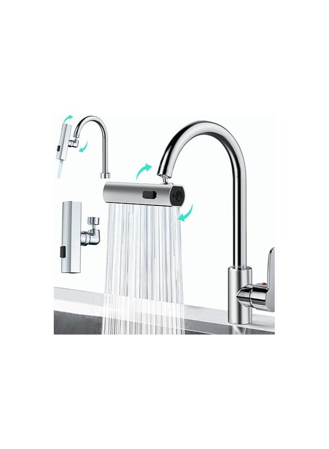 ACEIOT 2023 New Waterfall Kitchen Faucet, 3 in 1 360° Waterfall Kitchen Faucet, Touch Kitchen Faucet, Faucet Extender for Kitchen Sink, Swivel Waterfall Kitchen Faucet for Washing Vegetable Fruit - Image 1