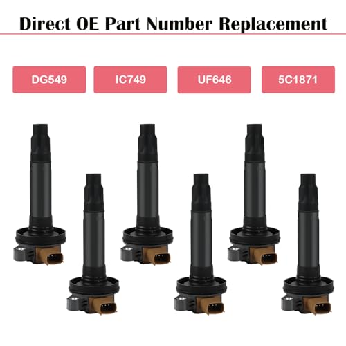 LCWRGS Set of 6 Ignition Coil Packs for 2011 2012 2013 2014 2015 2016 Ford F150 F-150 Expedition Explorer Flex Taurus Transit Lincoln MKS MKT EcoBoost 3.5 Coils Turbo 3.5L V6 Replaces# UF646 DG549 - Image 3