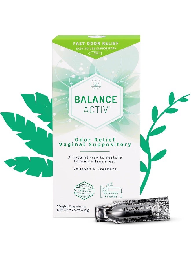 Balance Activ | Odor Relief Vaginal Suppository for Women | Works Naturally to Rapidly Relieve Unpleasant Odor and Restore Feminine Freshness - Image 1