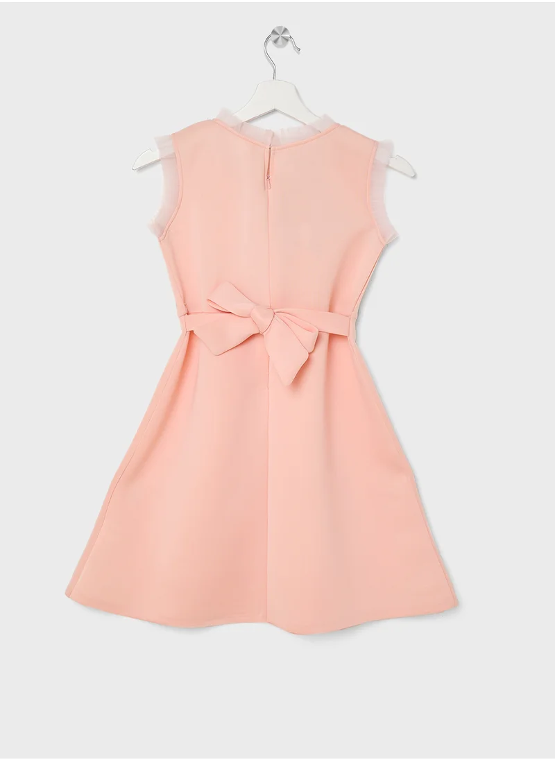 ليتل جولدن ابل Little With Pearl Detailed Dress