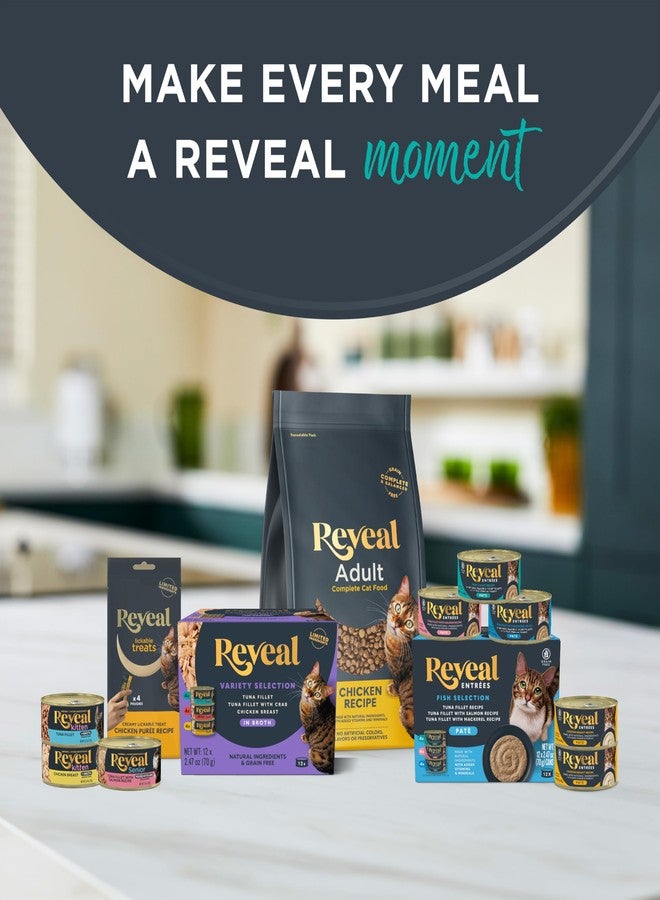 Reveal Entrées Natural Wet Cat Food, Grain-Free with Added Vitamins & Minerals, Carrageenan-Free and High Protein, Tuna Fillet with Shrimp in Broth (24 x 2.47 oz Cans) - Image 5