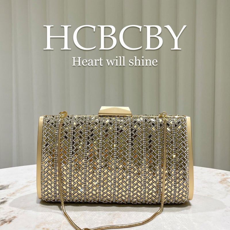 Golden Glitter Luxury Rhinestone Decoration Small Handbag Classic Square Evening Bag Women'S Fashionable Elegant Clutch - Image 4