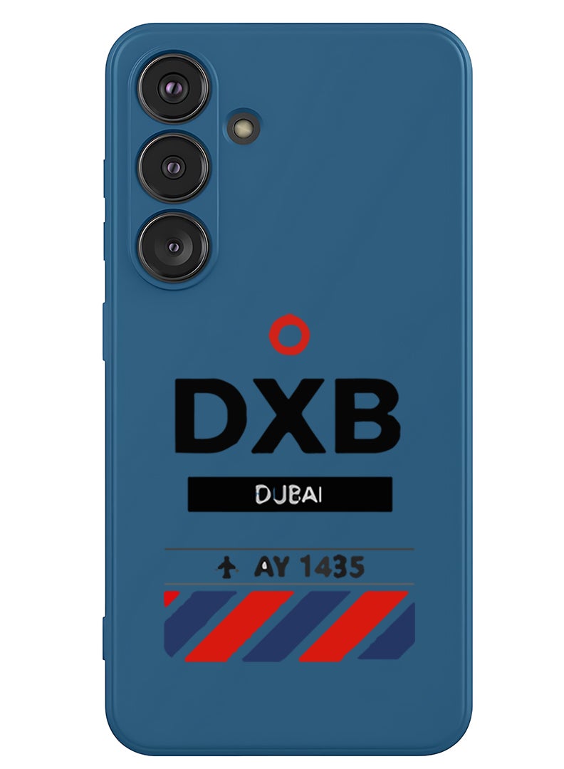 Theodor Protective Slim Fit Case Liquid Silicone Cover with Full Body Protection Anti-Scratch Shockproof Case For Samsung Galaxy S25 (Blue) - DXB Airport - Image 1