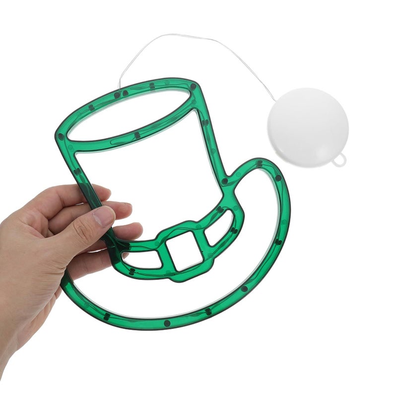Battery Operated Green Shamrock Window Lights With Hanger Indoor Decor - Image 5