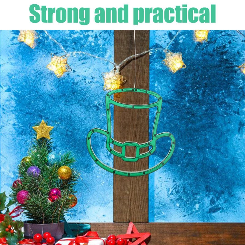 Battery Operated Green Shamrock Window Lights With Hanger Indoor Decor - Image 4