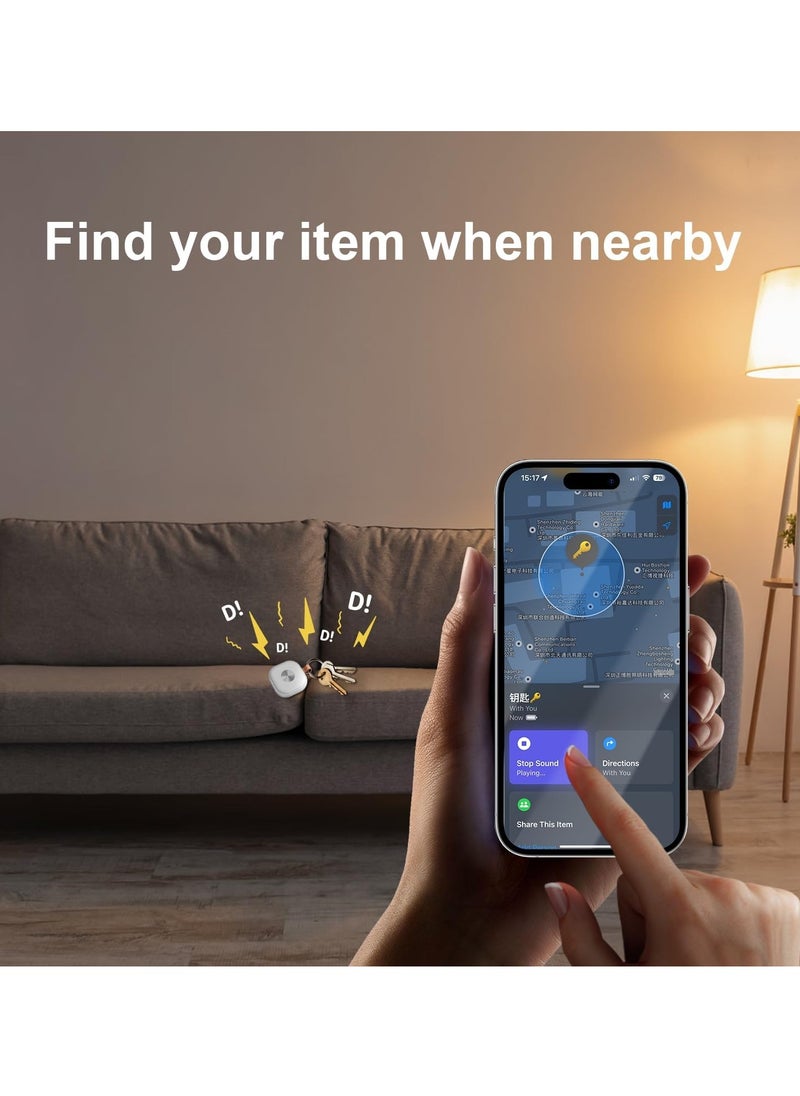 LESHP Air Tracker, Key Finder Works with Find My App (iOS Only), Bluetooth Tracker，airtag for Keys, Luggage, Suitcases, Key Finder Locator with Sound,Worldwide Tracking Tags, Replaceable Battery  - Image 4