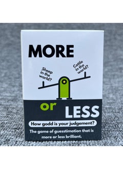 Hot English Version More Or Less Judgment Test More Or Less Wonderful Guessing Game-Specifications:More Or Less