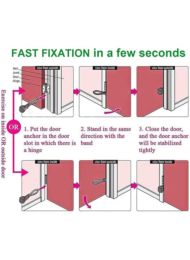 X spring Resistance Bands Door Anchor Door Jamb Anchor Heavy Duty Workout Door Strap Attachment Universal Door Anchor for Resistance Training Bands Perfect for Home Gym - Image 5