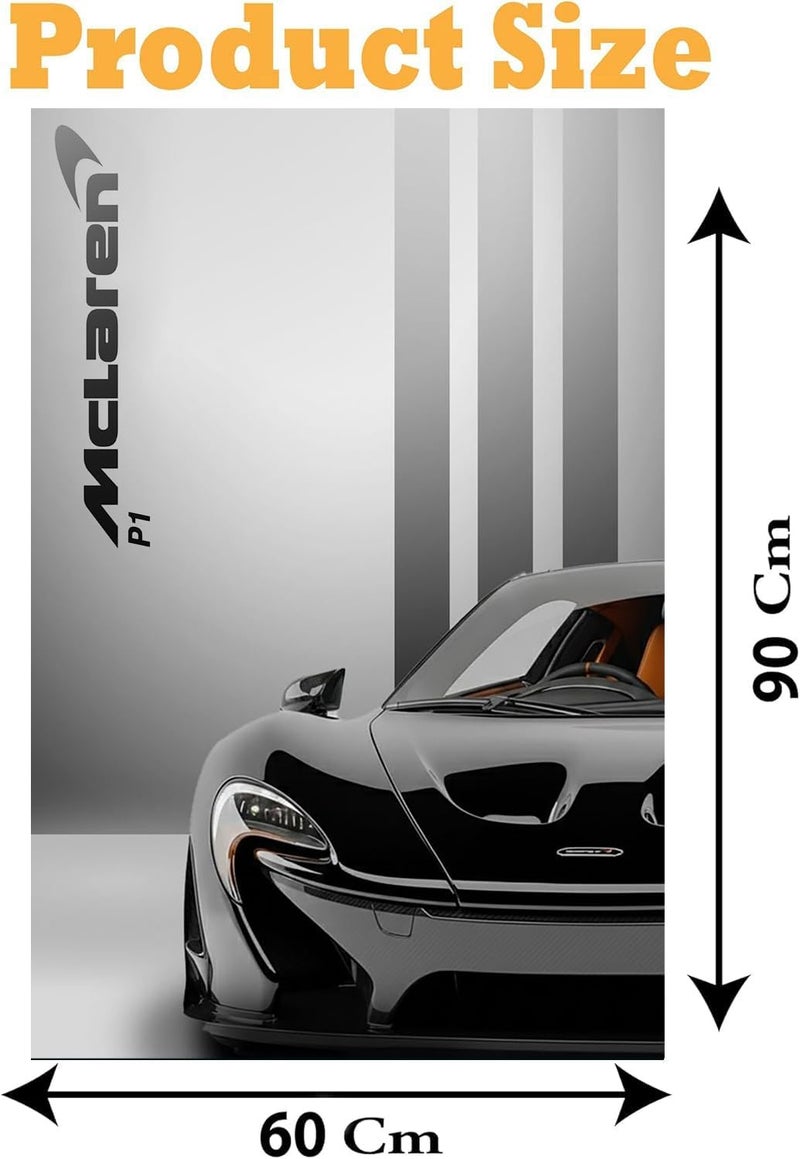 اي ار اس لوحة جدارية قماشية فاخرة لسيارة رياضية من ARS - ملصق سيارة رياضية حديثة بإطار، 60 × 90 سم، مناسبة للمكتب وغرفة المعيشة وغرفة النوم كهدية. - Image 3