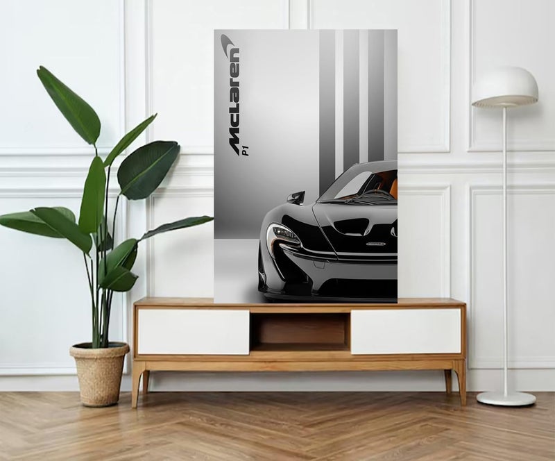 اي ار اس لوحة جدارية قماشية فاخرة لسيارة رياضية من ARS - ملصق سيارة رياضية حديثة بإطار، 60 × 90 سم، مناسبة للمكتب وغرفة المعيشة وغرفة النوم كهدية. - Image 1