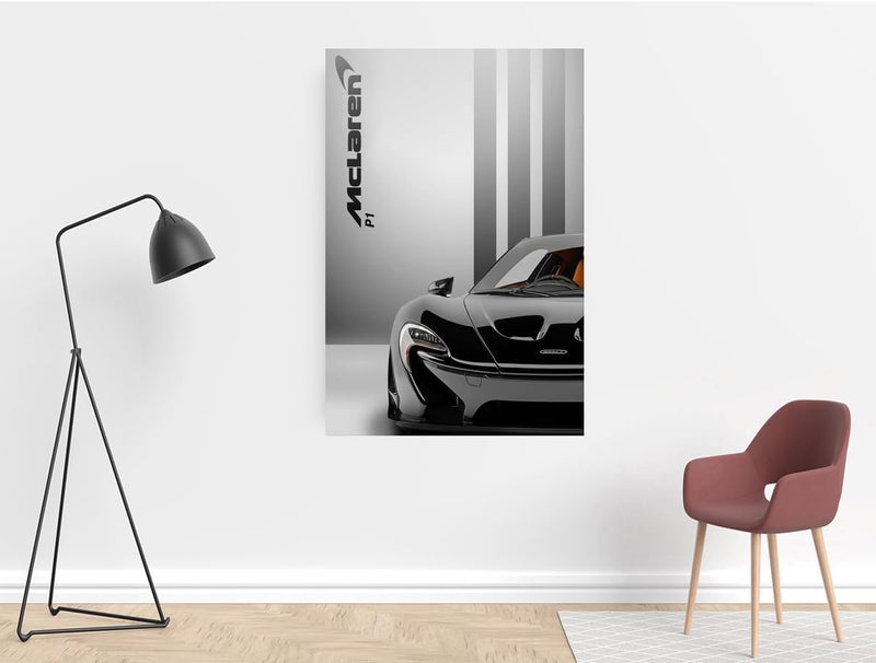اي ار اس لوحة جدارية قماشية فاخرة لسيارة رياضية من ARS - ملصق سيارة رياضية حديثة بإطار، 60 × 90 سم، مناسبة للمكتب وغرفة المعيشة وغرفة النوم كهدية. - Image 2