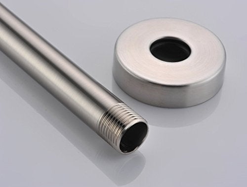 Purelux Shower Extension Extra Long Stainless Steel Shower Arm Water Outlet PJ1602 with Flange, Brushed Nickel 16 Inches - Image 3