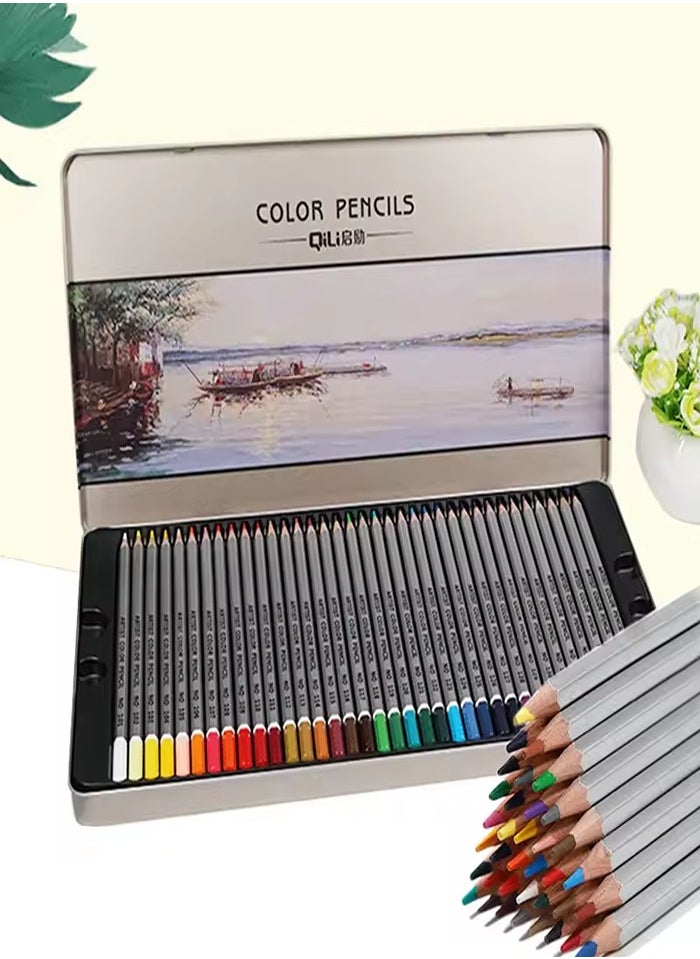 qilib 36pcs Wooden Colored -Based Colors Set.  - Image 2