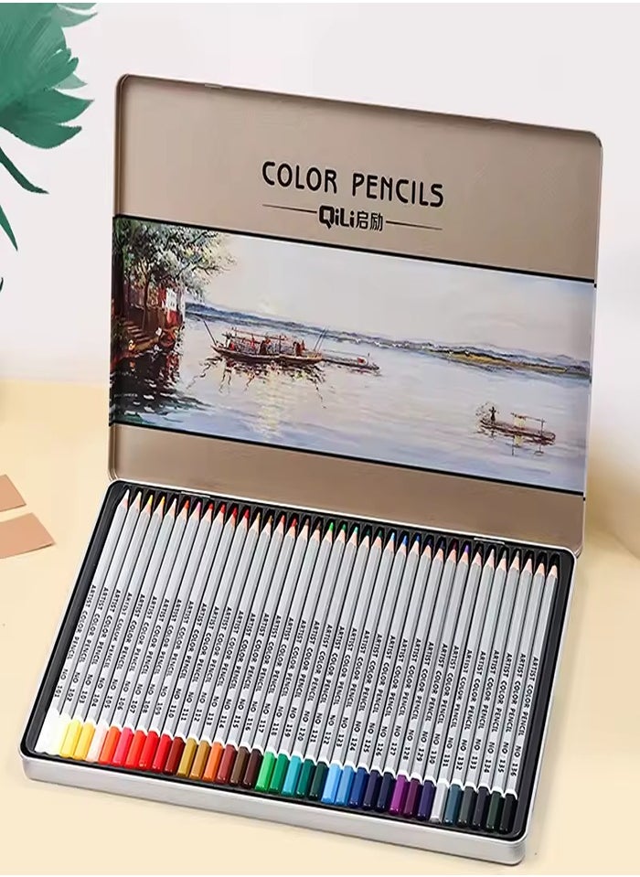 qilib 36pcs Wooden Colored -Based Colors Set.  - Image 3