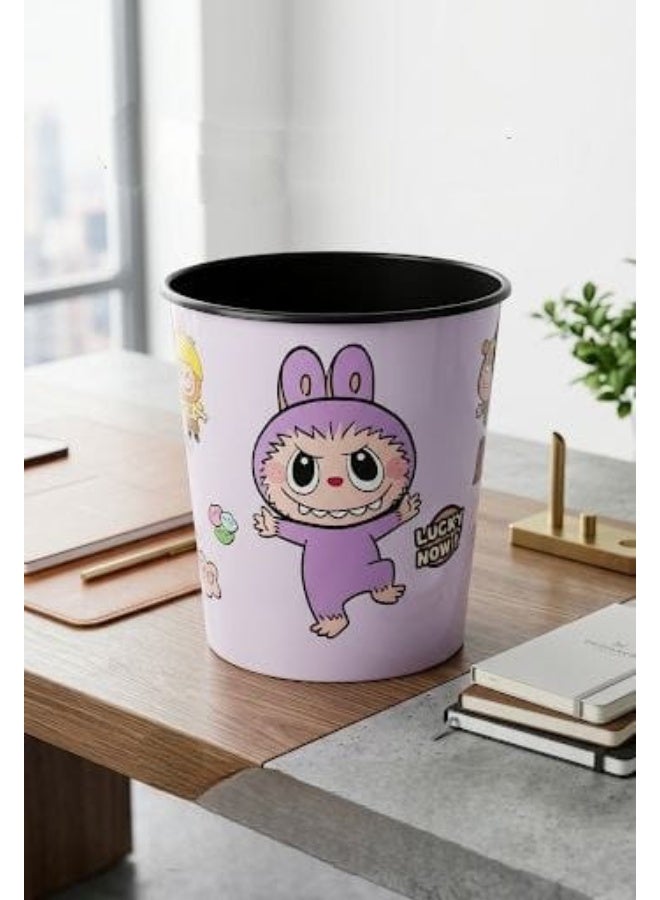A trash can with a unique cartoon design - Image 1
